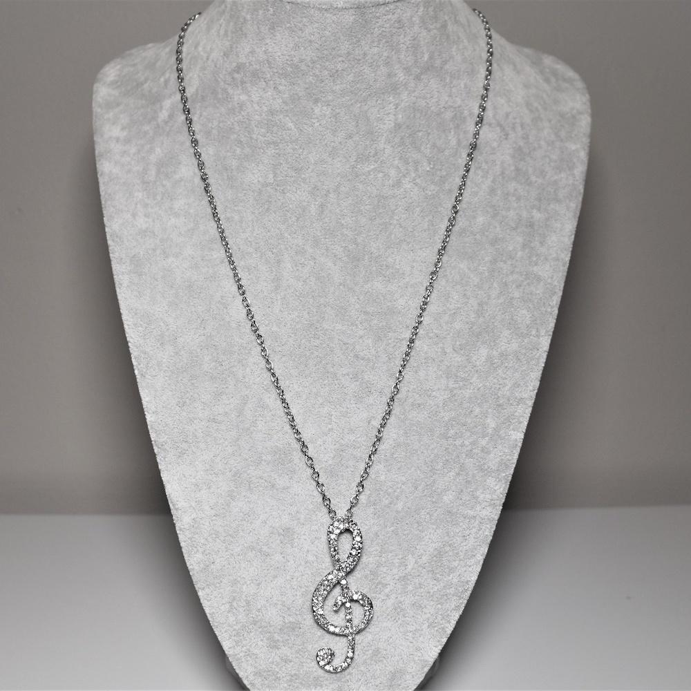 Silver Treble Clef Pendant